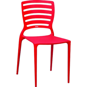 cadeira de plástico vermelha